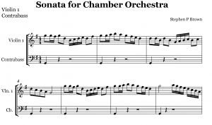 Exceprt of Sonata for chamber orchestra by Stephen P Brown