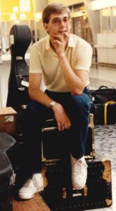 Maestro Stephen P. Brown at Bucharest airport, Romania, on tour with the New Jersey Youth Symphony in 1987